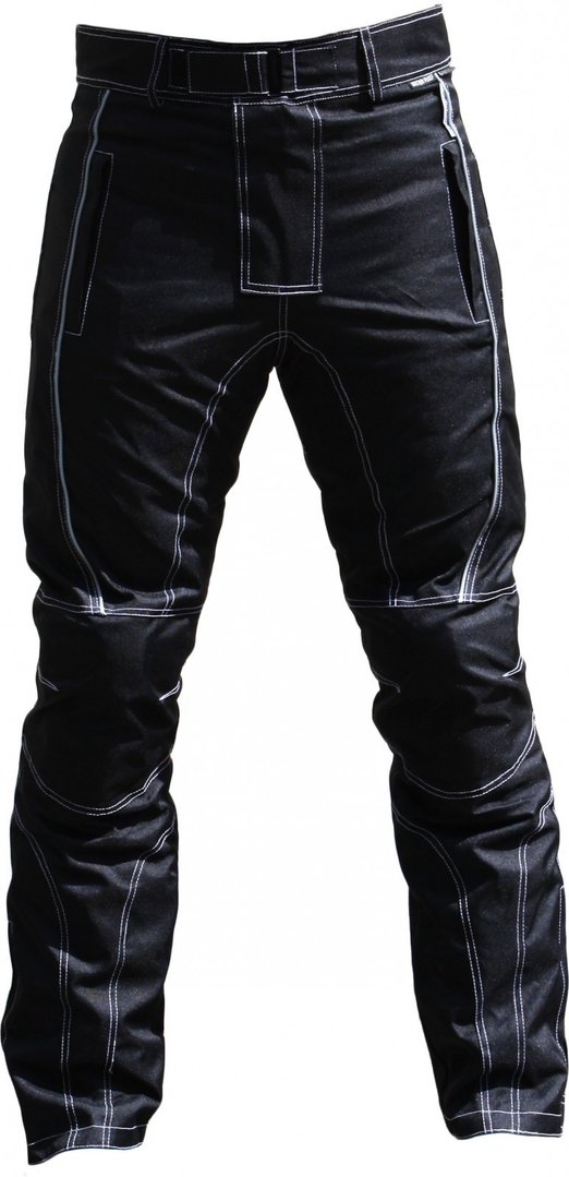 Motorradhose Textil schwarz/weiß