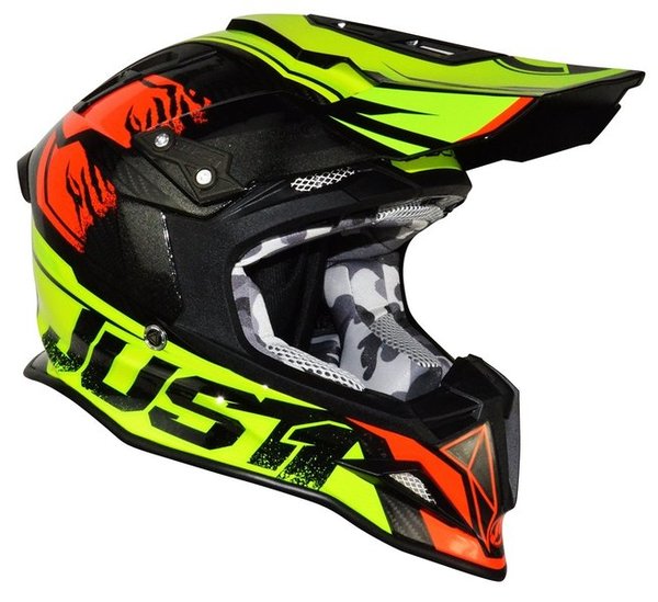 JUST1 Helmet J12 Dominator Neon Lime-Red