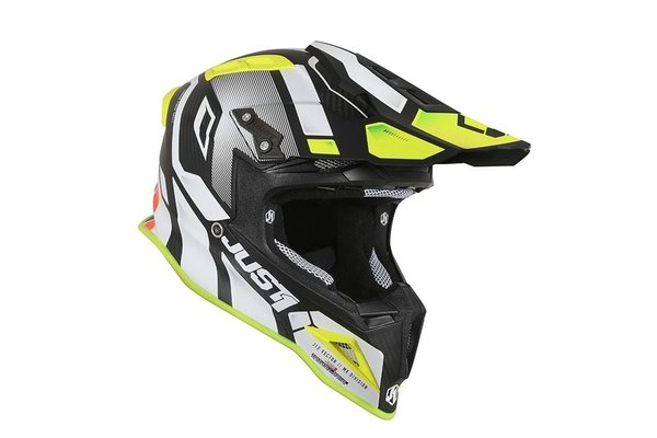 JUST1 Helmet J12 PRO Vector White-Yellow Fluor-Carbon