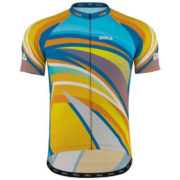 OMKA Herren Fahrrad Radler-Trikot Racing Shirt mit Sublima, Tropisch